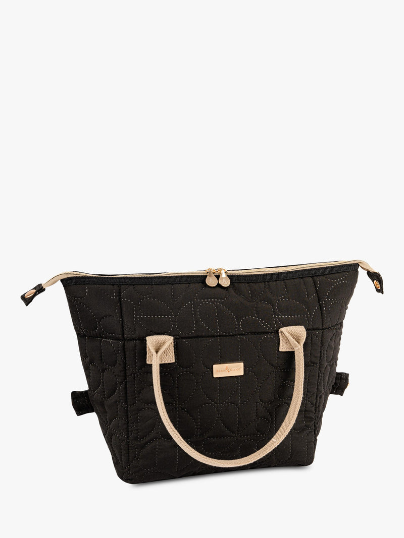 Beau & Elliot Oxford quilted convertible lunch tote bag 7L Jet, imported from the UK