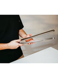 Gozney stainless steel charcoal tongs with elongated handle (British brand)