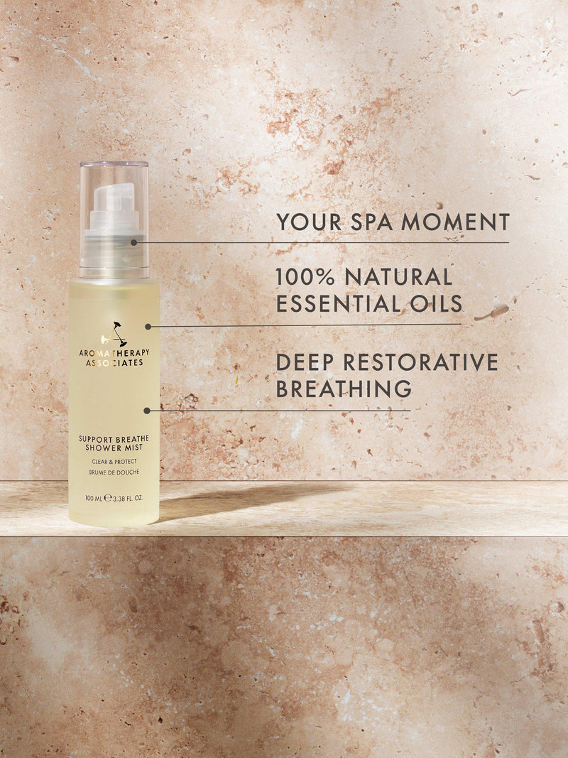 Aromatherapy Associates Support Breathe shower mist 100ml, imported from the UK
