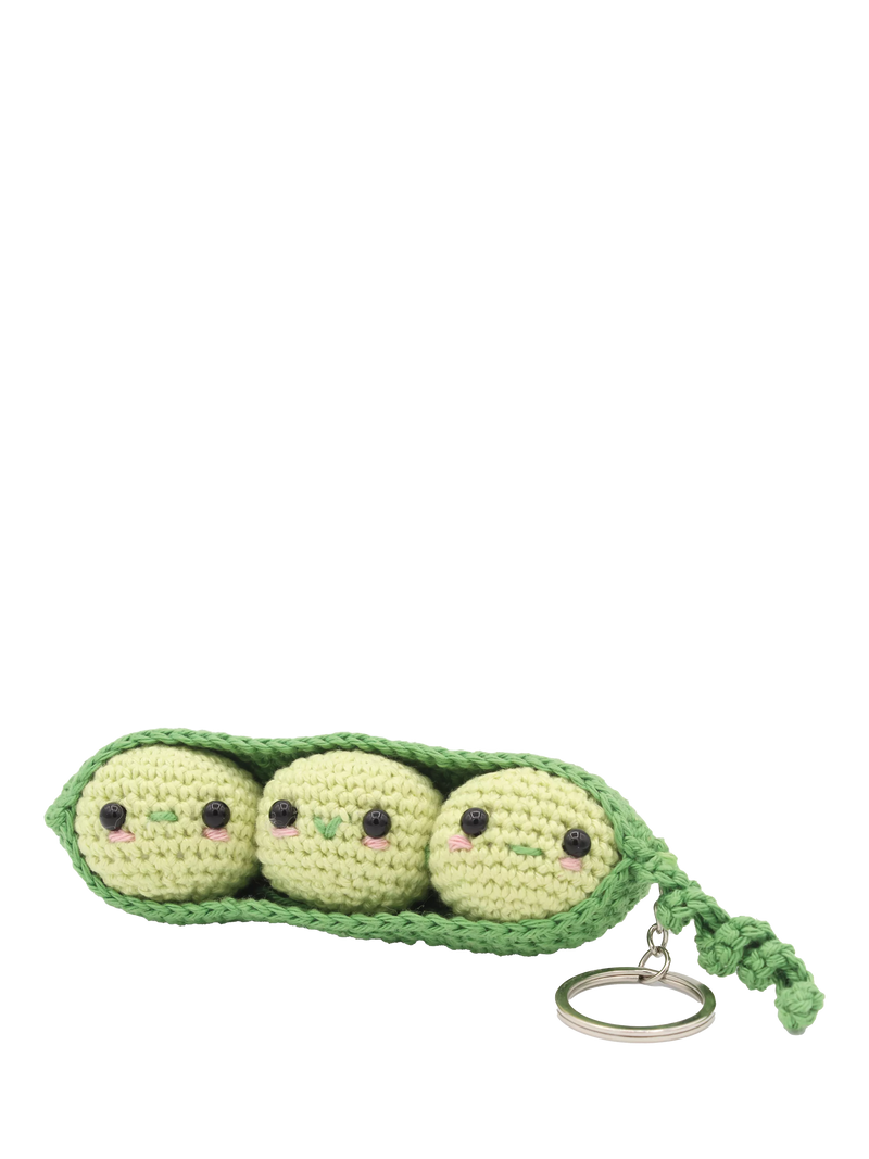 Hardicraft pea pod bag pendant crochet kit 18cm, imported from the UK