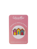 Caterpillar Cross Stitch beach huts needle minder, imported from the UK