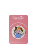 Caterpillar Cross Stitch watering can needle minder, imported from the UK