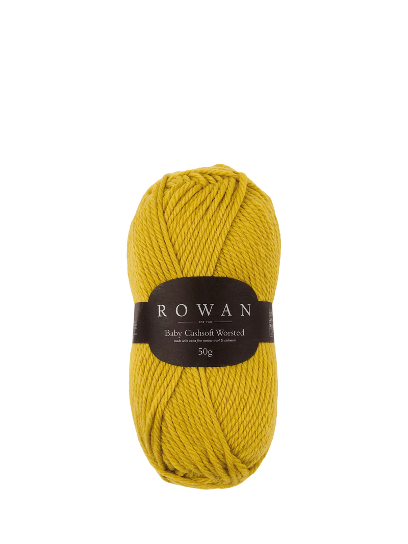 Rowan Baby Cashsoft Worsted Aran Knitting Yarn, 52g, Mustard