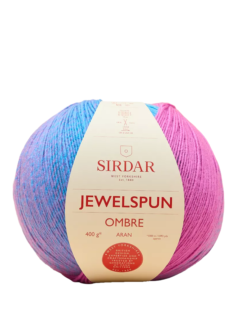 Sirdar Jewelspun Ombre Aran knitting yarn 400g - British product