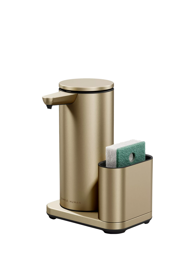 Simplehuman rechargeable soap dispenser with caddy gold (British brand)