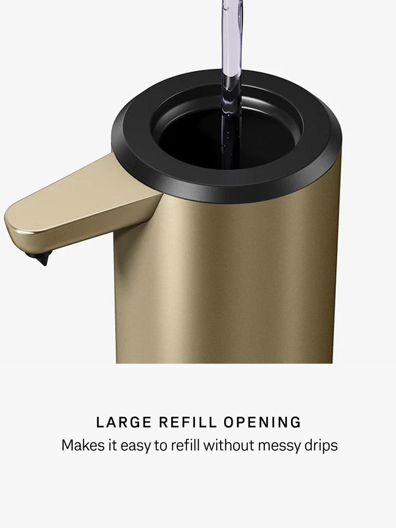 Simplehuman rechargeable soap dispenser with caddy gold (British brand)