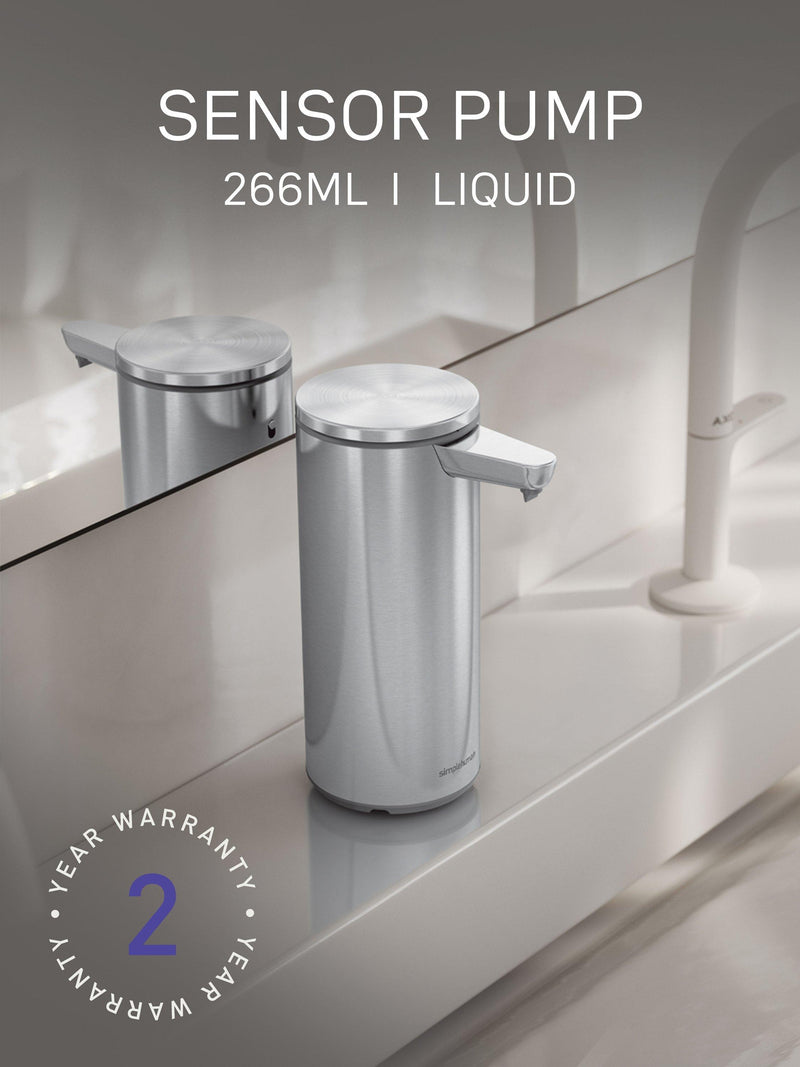 Simplehuman sensor soap dispenser stainless steel 266ml, UK version