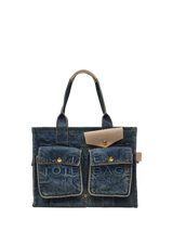 John Lewis Marc Jacobs The Large Denim Tote Bag in Dark Wash Indigo- Buy online at McGrocer