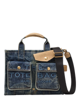 John Lewis Marc Jacobs THE Medium Denim Tote Bag, Dark Wash Indigo- Buy online at McGrocer
