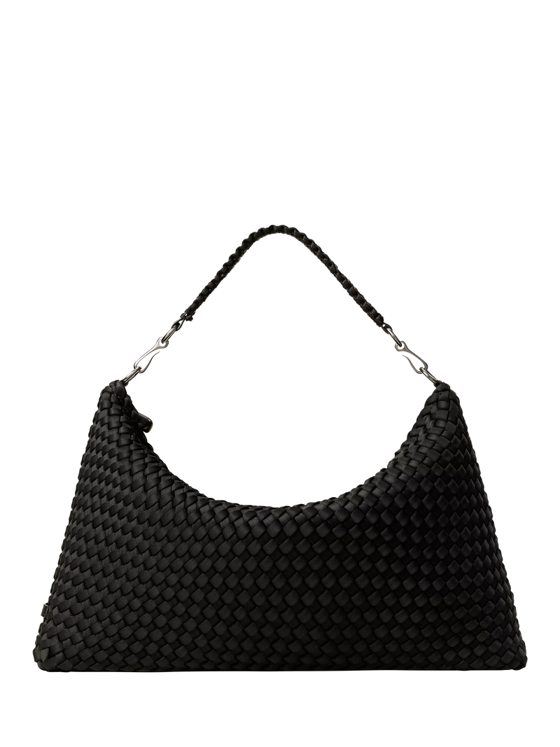 NAGHEDI Porto Woven Half Moon Shoulder Bag