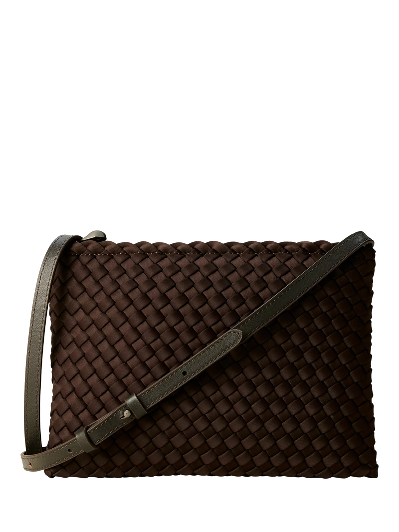NAGHEDI Soho Woven Envelope Crossbody Bag, imported from the UK