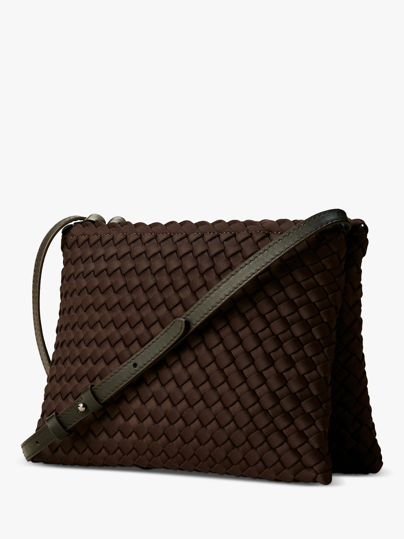 NAGHEDI Soho Woven Envelope Crossbody Bag, imported from the UK