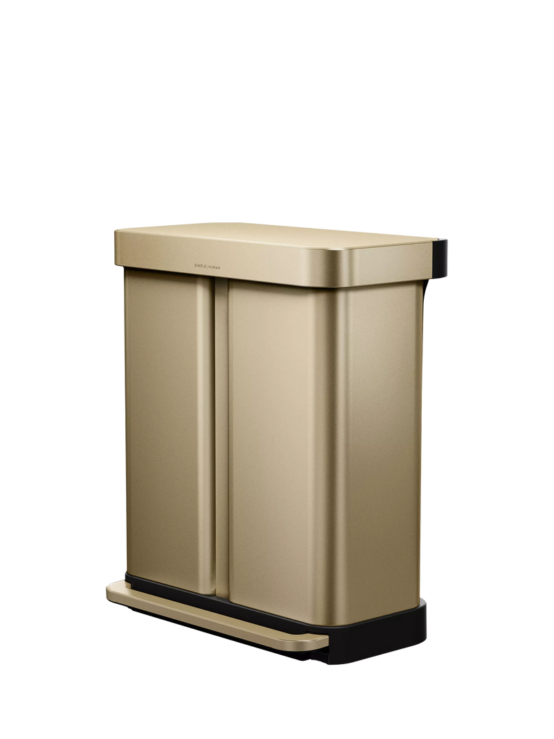 Simplehuman gold pedal bin 58L - British product