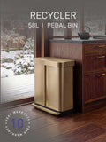 Simplehuman gold pedal bin 58L - British product