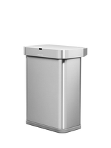 John Lewis Simplehuman Rectangular Voice and Motion Sensor Bin, 58L, Stainless Steel- Buy online at McGrocer
