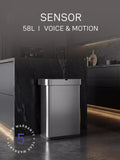 Simplehuman rectangular sensor bin 58L stainless steel, UK version