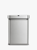 Simplehuman rectangular sensor bin 58L stainless steel, UK version