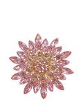 QueenMee pink flower brooch 5cm, UK version