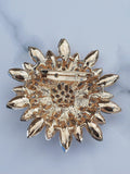 QueenMee pink flower brooch 5cm, UK version