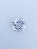 QueenMee silver rose brooch with diamante trim - British product
