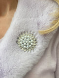 QueenMee sunflower brooch silver - British product