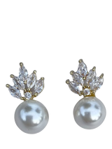 John Lewis QueenMee Faux Pearl Drop Earrings Gold- Buy online at McGrocer