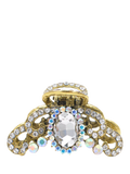 QueenMee gold diamante hair claw, imported from the UK
