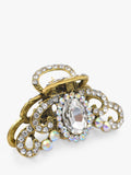 QueenMee gold diamante hair claw, imported from the UK