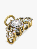 QueenMee gold diamante hair claw, imported from the UK