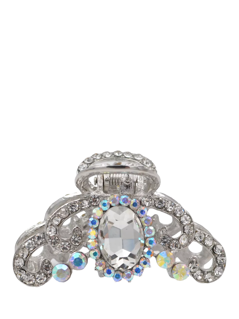 QueenMee Royal Diamante hair claw silver, UK version
