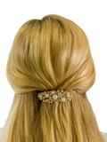 QueenMee embellished butterfly hair clip crystal gold, UK version