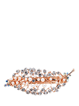 John Lewis QueenMee Leaf Pearl & Diamante Hair Clip, Rose Gold- Buy online at McGrocer