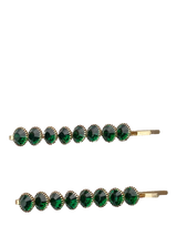 John Lewis QueenMee Crystal Hair Slides Gold- Buy online at McGrocer