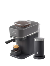 John Lewis Philips Baristina Automatic Bean to Cup Coffee Machine and Milk Frother Set, Black- Buy online at McGrocer