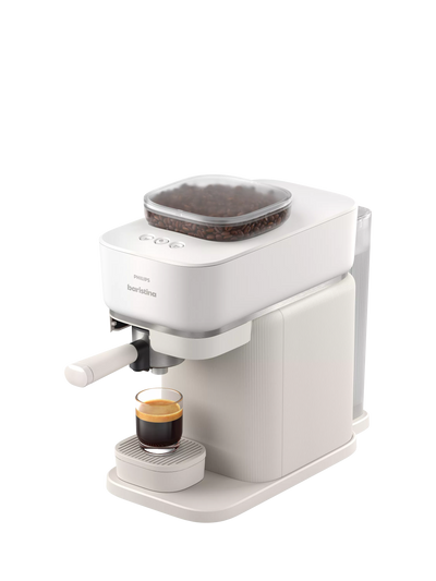 John Lewis Philips Baristina Automatic Bean to Cup Coffee Machine, White- Buy online at McGrocer