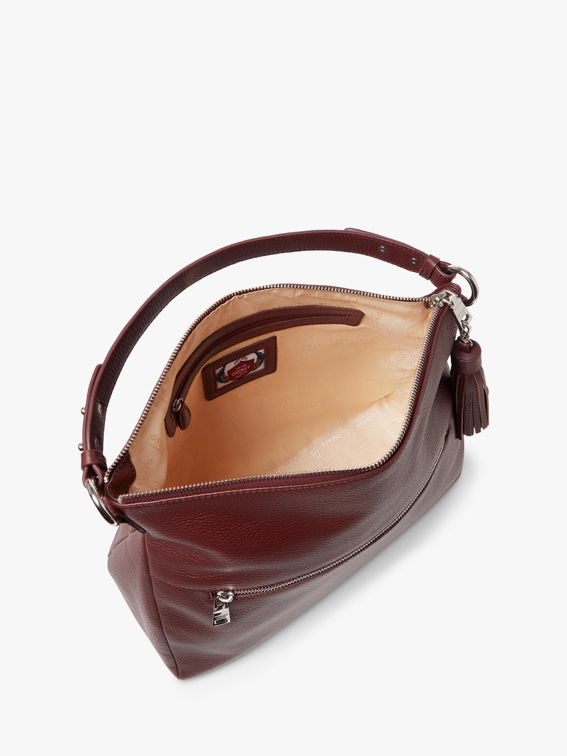Osprey London Stella leather hobo bag with two straps (British brand)