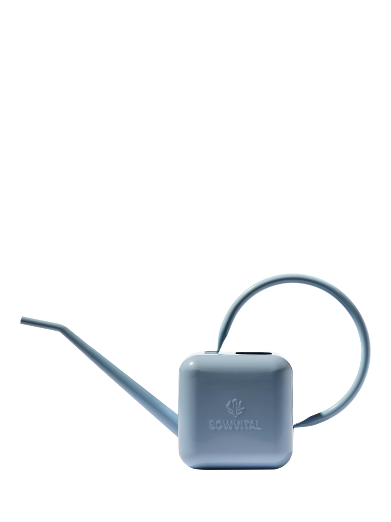 Sowvital stainless steel watering can blue 1.25L, UK version