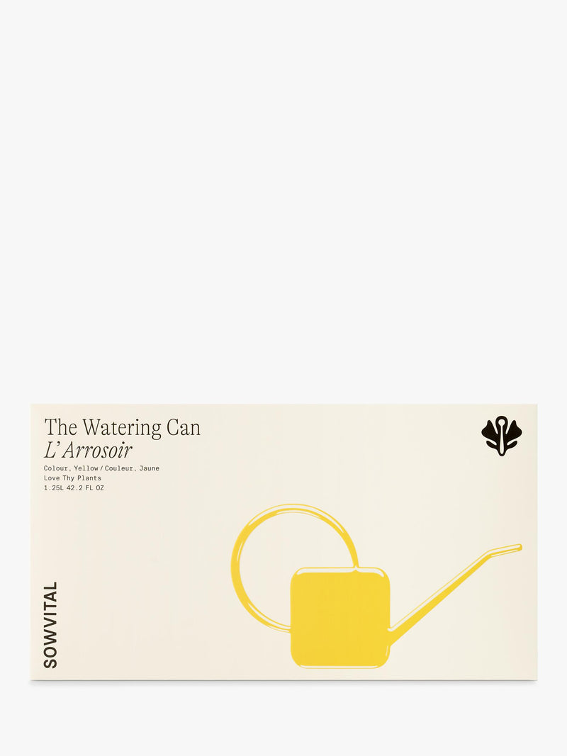 Sowvital watering can yellow 1.25L, imported from the UK