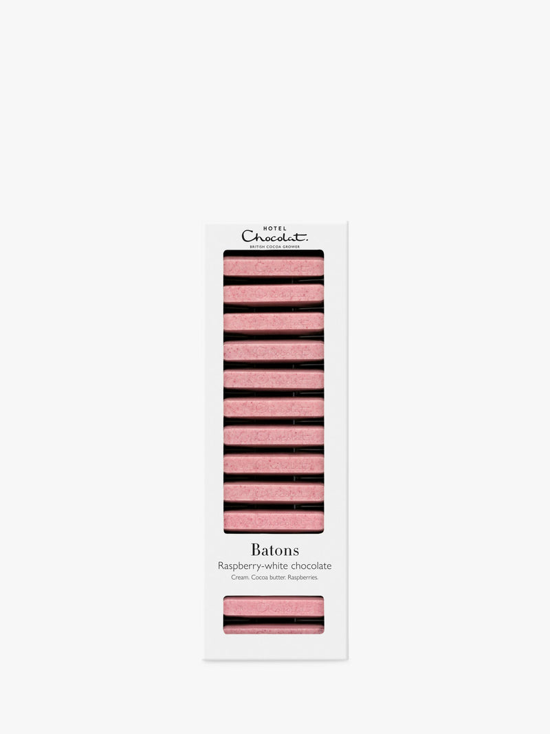 Hotel Chocolat raspberry white chocolate batons 120g (British brand)