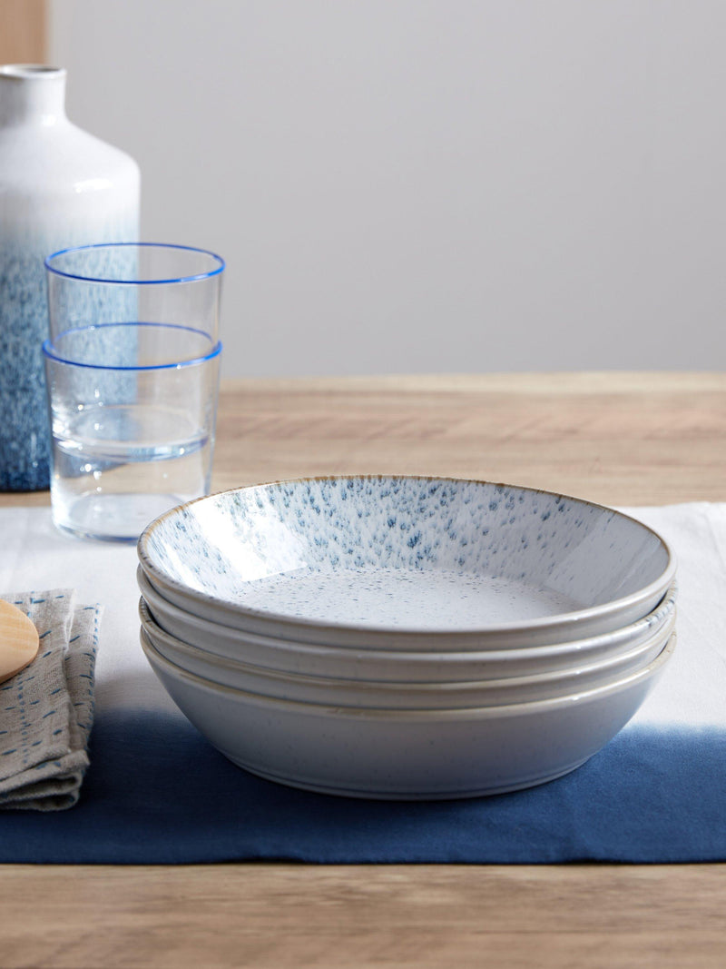 Denby Kiln Blue stoneware pasta bowl 22cm - British product