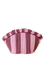 John Lewis TBCo Stripe Ruffle Wash Bag - Pink Stripe- Buy online at McGrocer