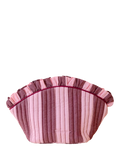TBCo cotton pink stripe ruffle wash bag (British brand)