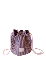 John Lewis TBCo Stripe Wash Bag Pink / Burgundy- Buy online at McGrocer
