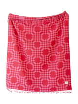 John Lewis TBCo Stripe Harlequin Pure Lambswool Blanket, Pink Pixel (150 x 200cm)- Buy online at McGrocer
