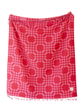 TBCo stripe harlequin lambswool blanket Pink Pixel, imported from the UK