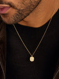 Dower & Hall St. Christopher tiny talisman gold pendant necklace (British brand)