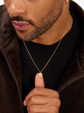 Dower & Hall St. Christopher tiny talisman gold pendant necklace (British brand)