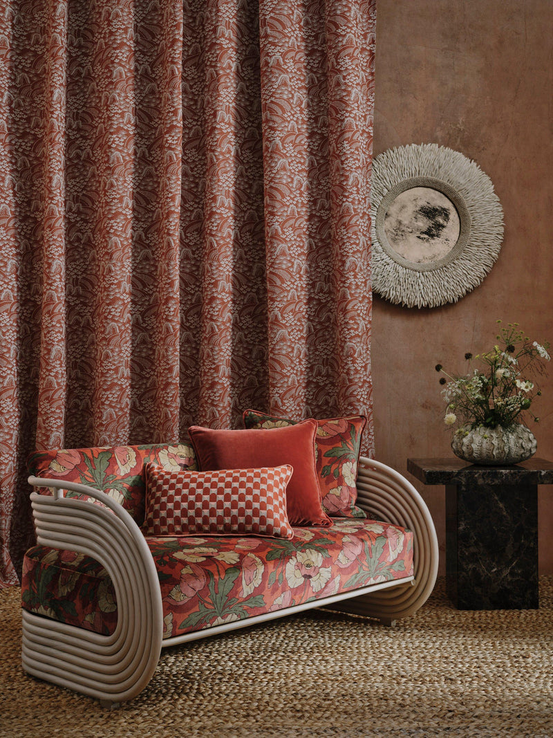 Liberty London Butterfield velvet furnishing fabric in lacquer colour, UK version