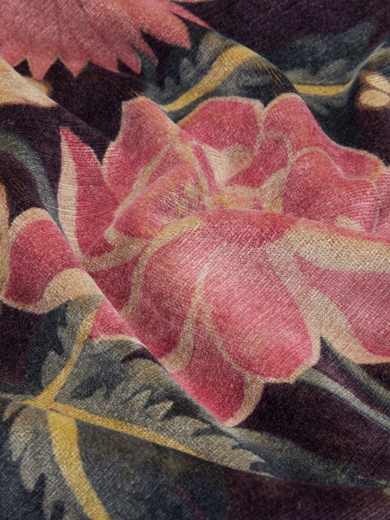 Liberty London Lotus Garden velvet furnishing fabric (British brand)
