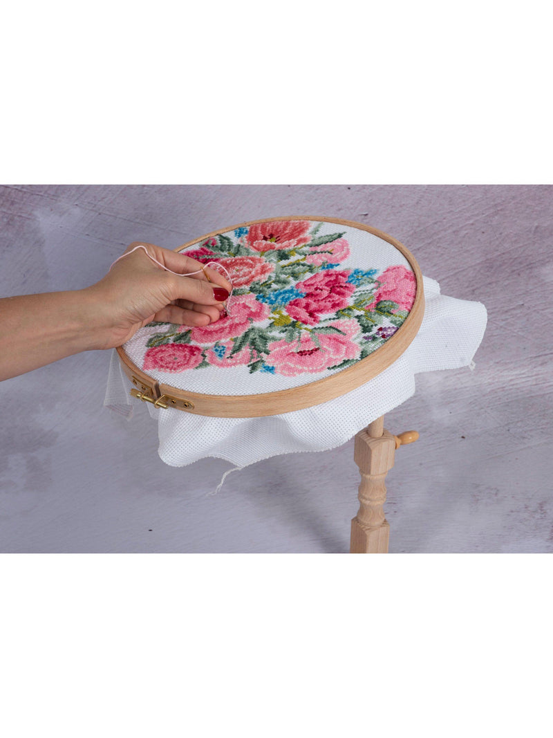 Milward embroidery seat stand with three hoops - British product